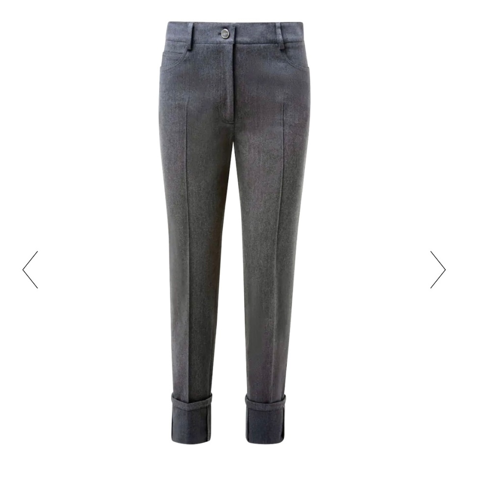 Brand New Akris Maxi Cuffed Pants with Tags, Size 12 Color Mocha